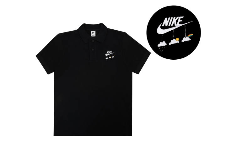 Nike Nike Polo Shirts Unisex Black Polo Collar Moderate Straight Fit