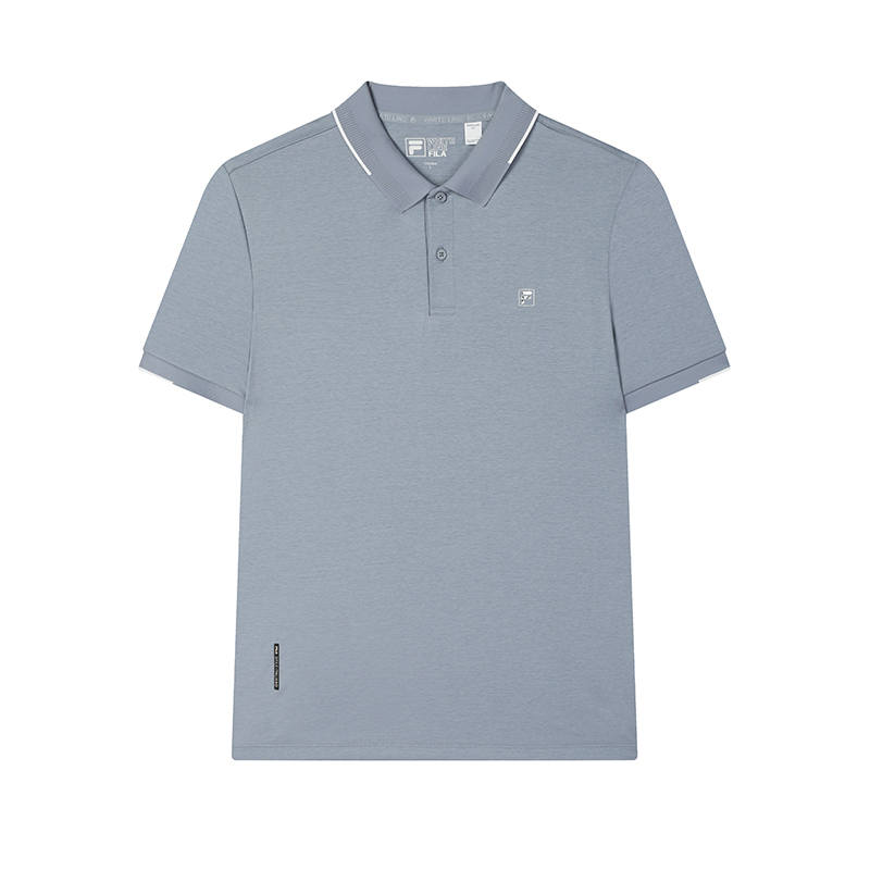 FILA WHITE Polo Shirt Men's Dark Stone Blue BU