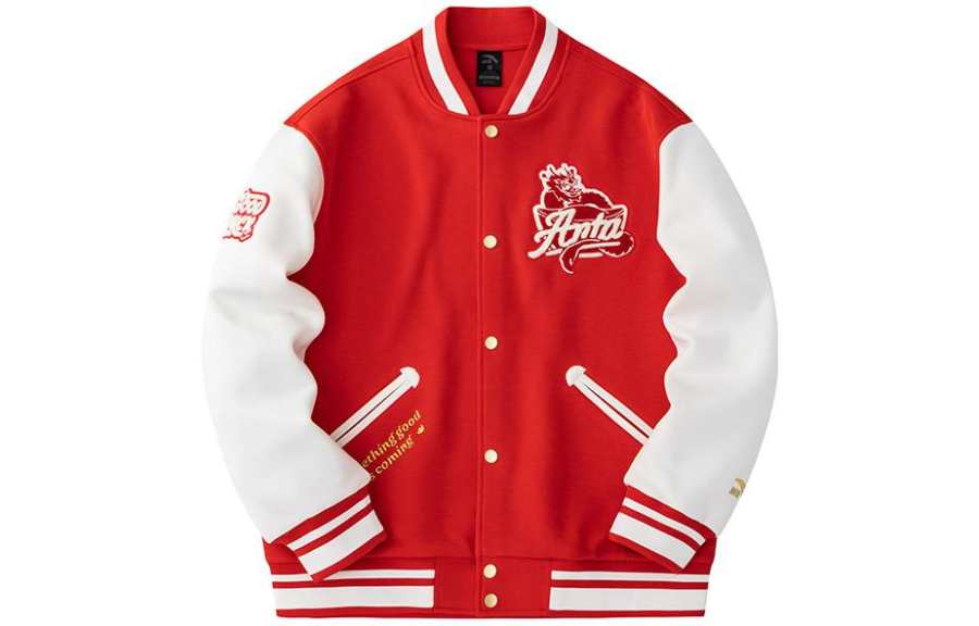 Anta Lifestyle Collection Sports Lifestyle Collection Baseball Jacket Unisex Rich Red