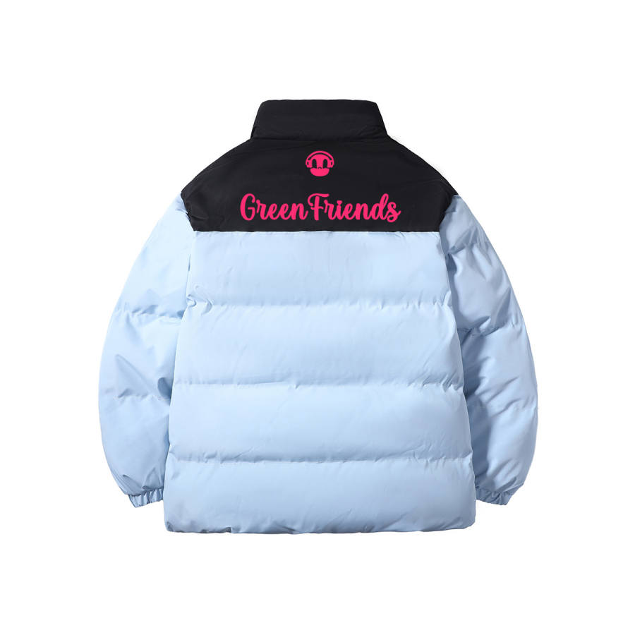 GF Puffer Jackets Unisex Stand Collar Thickened Padded Puffer Jacket