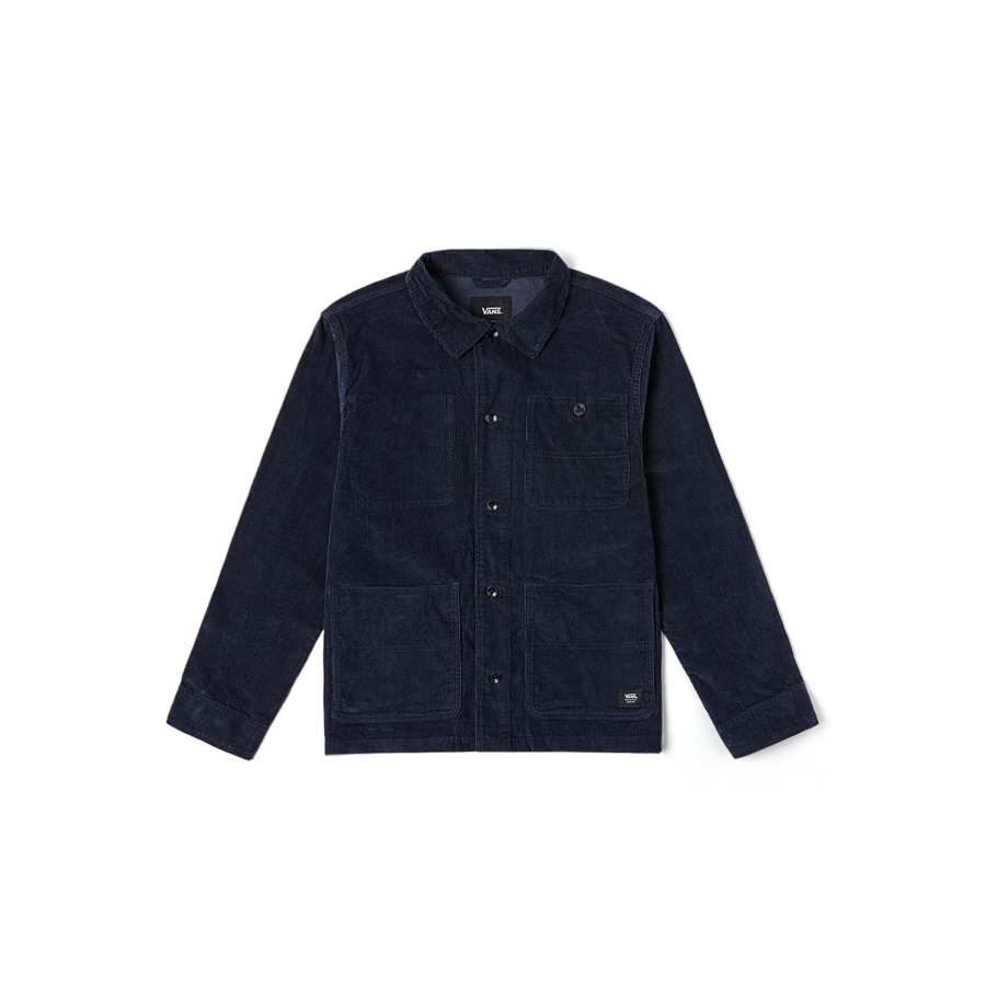 Vans Vans Jackets Men's Night Blue Lapel Moderate Other