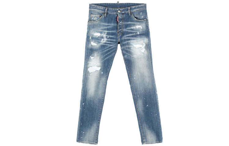 DSQUARED 2 DSQUARED 2 Jeans Men's Blue Moderate Slim Fit Pants