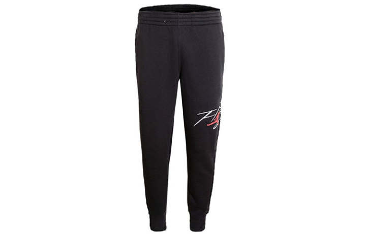 Jordan Jordan Knitted Sweatpants Men's Black Moderate Cuffed Pants