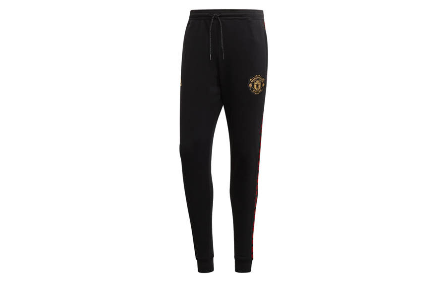 Adidas Adidas Manchester United Knitted Sweatpants Men's Black Moderate Skinny Pants
