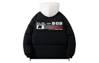 BOBBY ABLEY Down Jackets Unisex Detachable Hood Thickened Mock Two Piece Down Jacket