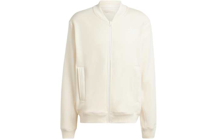 Adidas Adidas Lounge Fleece Bomber Jacket With Zip Opening Jackets & Coats Men's Beige