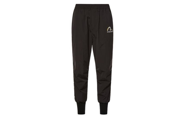 EVISU EVISU Knitted Sweatpants Men's Black Moderate Cuffed Pants