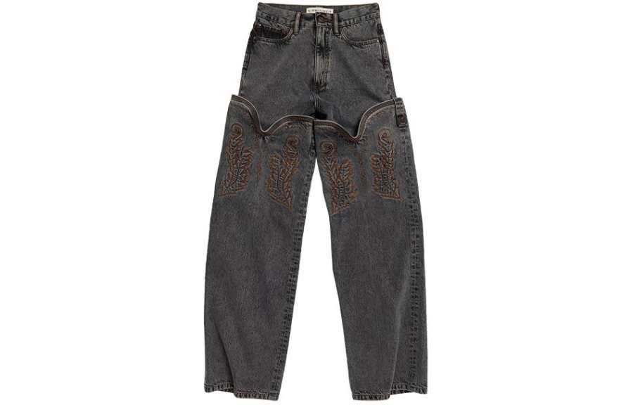 Y/Project Y/Project Jeans Unisex Gray Moderate Straight Fit Pants