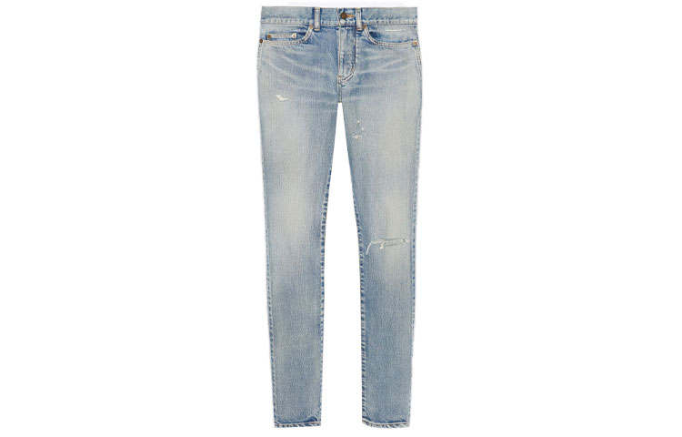 SAINT LAURENT Distressed Skinny Jeans