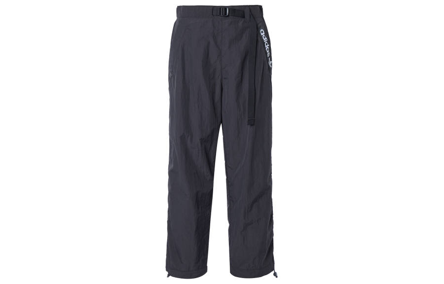 Adidas Originals Knitted Sweatpants Men's Black Moderate Straight Fit Pants