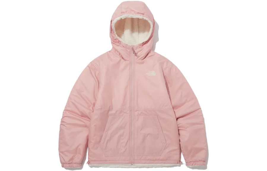 THE NORTH FACE Play Green Rvs Fleece Hoodie Pale Pink Unisex Korea Version