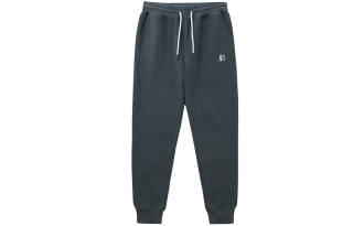 JRs Casual Thickened And Fleece Lined Lace Up Elastic Cuff Sweatpants Knitted Sweatpants Unisex