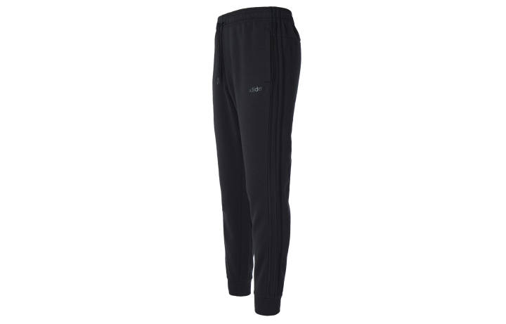 Adidas Adidas ESSENTIALS 3 Stripes Vintage Classic Logo Drawstring Fleece Lined Patchwork Knitted Sweatpants Men's Black