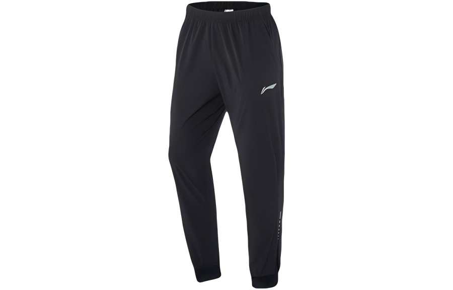 Li-Ning Li Ning Running Collection Knitted Sweatpants Men's Black Moderate Straight Fit Pants
