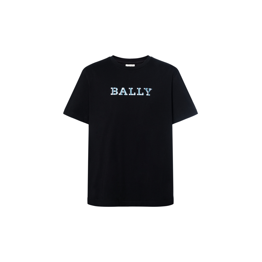 BALLY T Shirts Men's Black Crew Neck Moderate