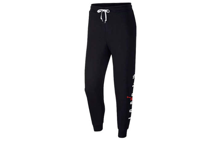 Jordan Jordan Knitted Sweatpants Men's Black Moderate Cuffed Pants