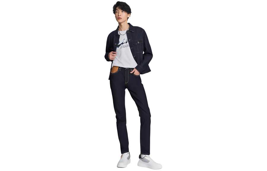 Lee Lee Jeans Men's Washed Moderate Tapered Pants