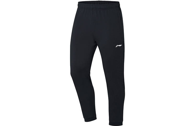 Li-Ning Li Ning Knitted Sweatpants Men's Black Moderate Cuffed Pants