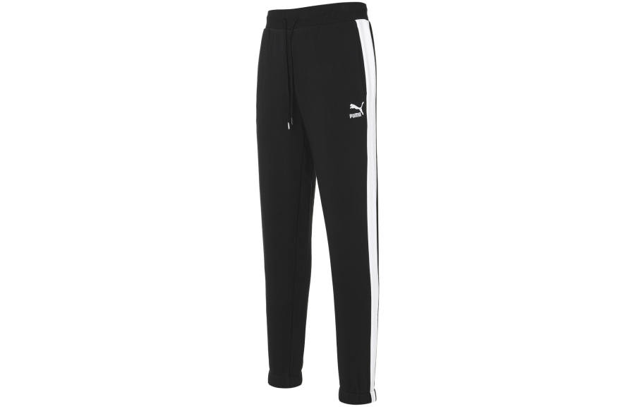 PUMA T7 Vintage Patchwork Running Fleece Lined Thermal Training Breathable Abrasion Resistant Knitted Sweatpants Men's