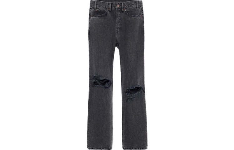 CELINE CELINE Jeans Men's Gray Moderate Ripped Pants