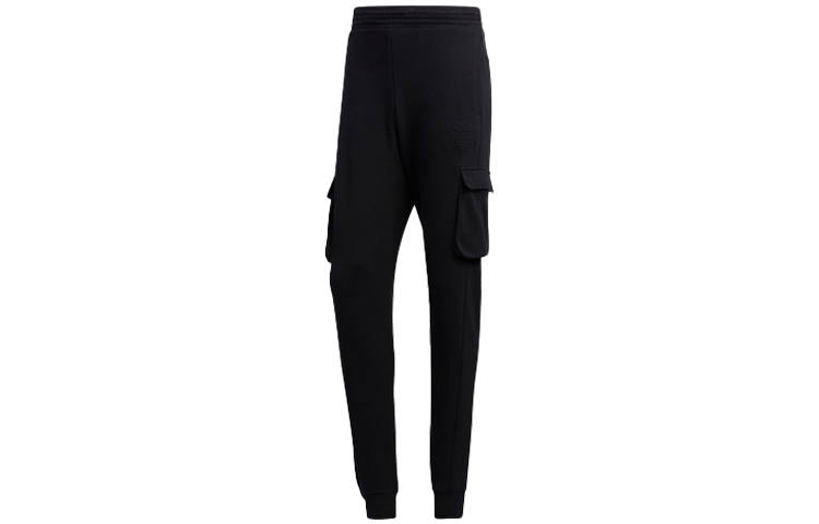 Adidas Originals Knitted Sweatpants Men's Black Moderate Cuffed Pants