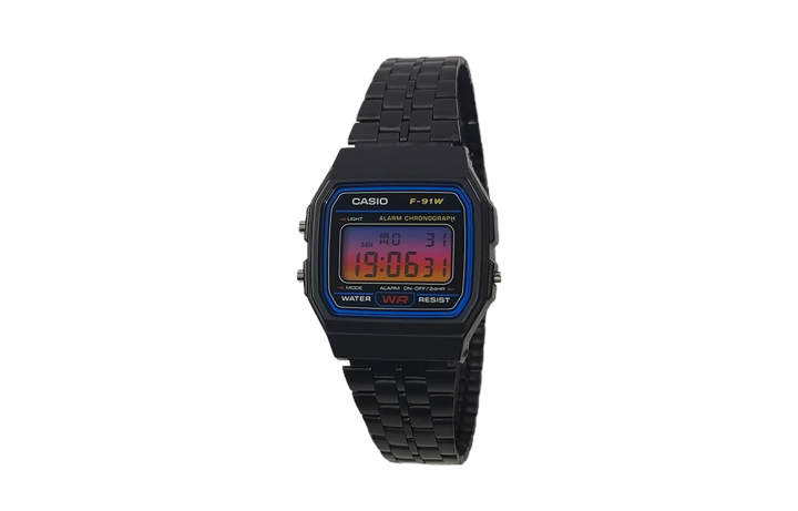 CASIO CASIO Custom Collection Quartz Movement Stainless Steel Strap Watch Men's Watches Black Dial