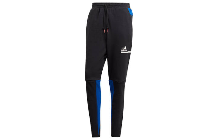 Adidas Adidas Knitted Sweatpants Men's Black Blue Multicolor
