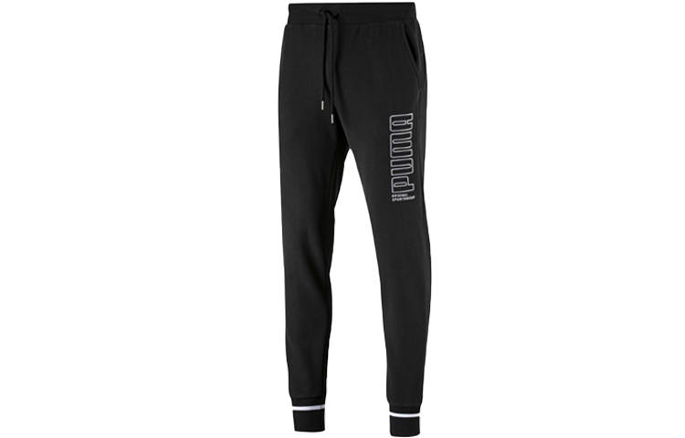PUMA Knitted Sweatpants Men's Black Moderate Sweatpants