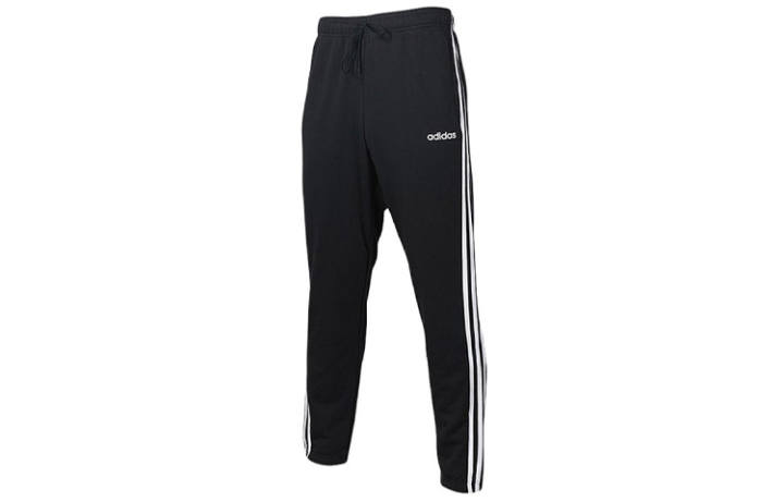 Adidas Adidas ESSENTIALS 3 Stripes Knitted Sweatpants Men's Black