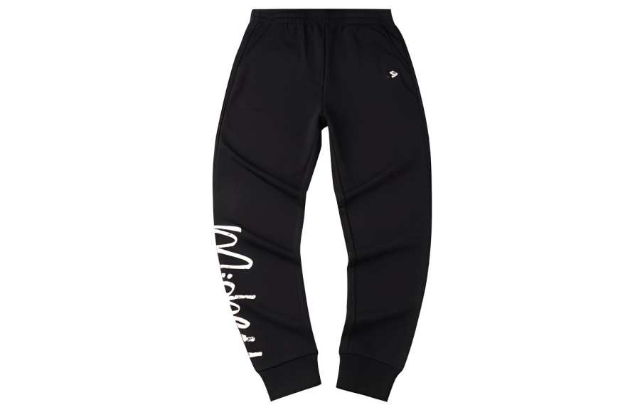 Li-Ning Li Ning X Disney Knitted Sweatpants Women's New Standard Black Moderate Cuffed Pants