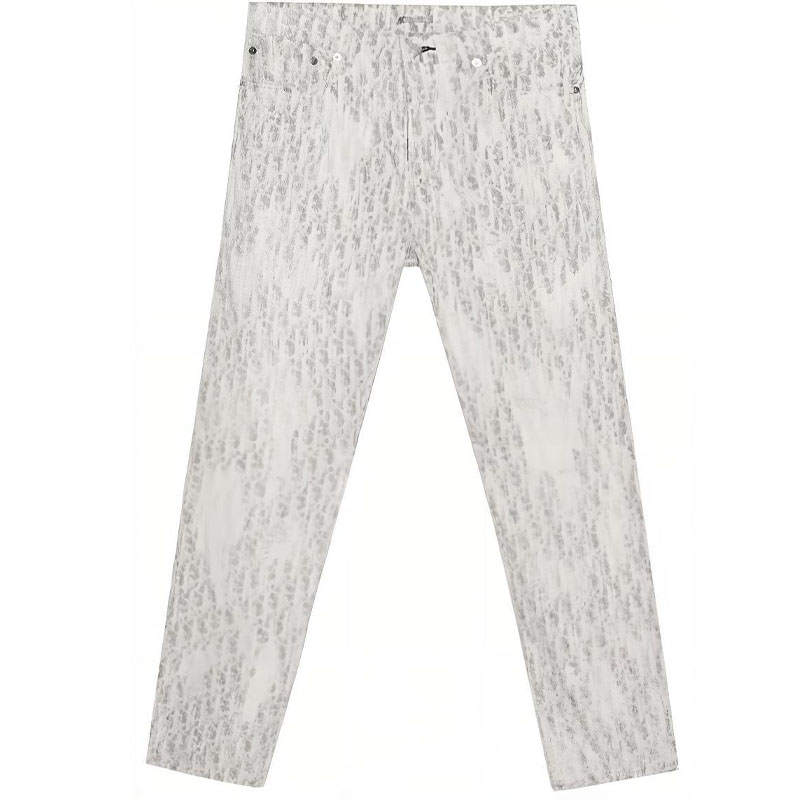 DIOR Quarterly New Products Jeans Men's White Moderate Slim Fit Pants
