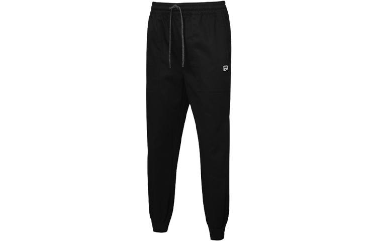 PUMA Knitted Sweatpants Men's Black Moderate Cuffed Pants