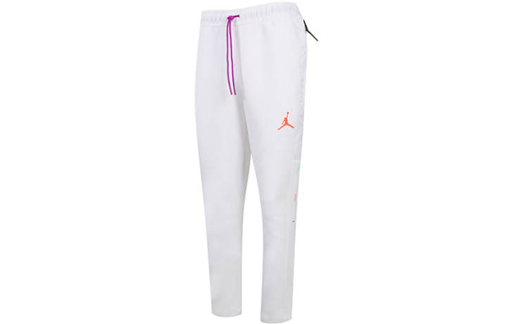Jordan Jordan Knitted Sweatpants Men's White Moderate Skinny Pants