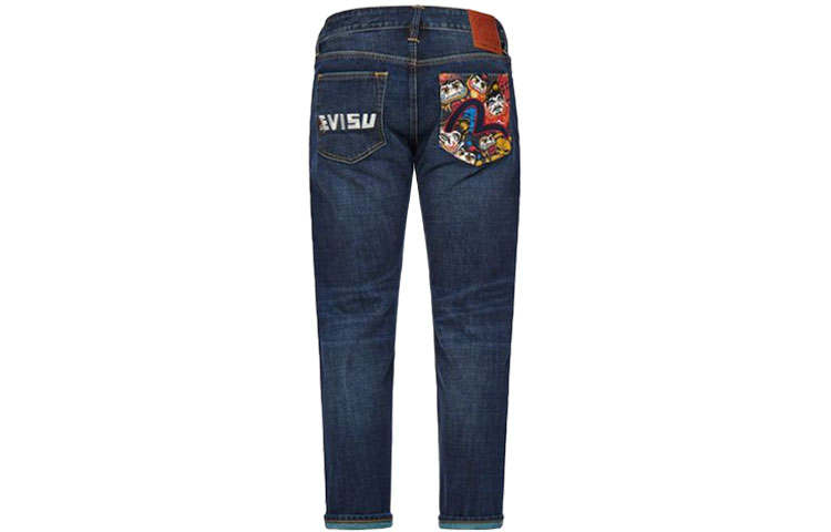 EVISU Other Non-Stretch Moderate Pants Men's Denim Blue