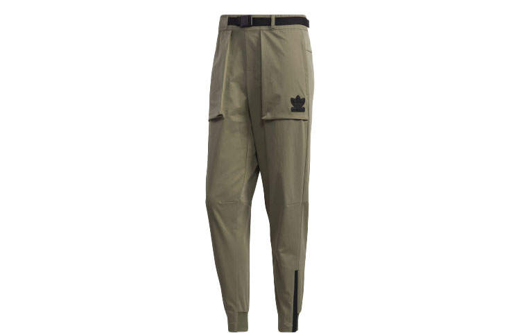 Adidas Originals Trefoil Collection Outfit Knitted Sweatpants Men's Ruins Green Moderate Cuffed Pants