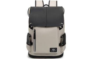 Slazenger PU Soft Leather Backpack Large Unisex Black/Black White