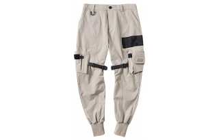 ENSHADOWER Casual Pants Unisex Khaki Gray