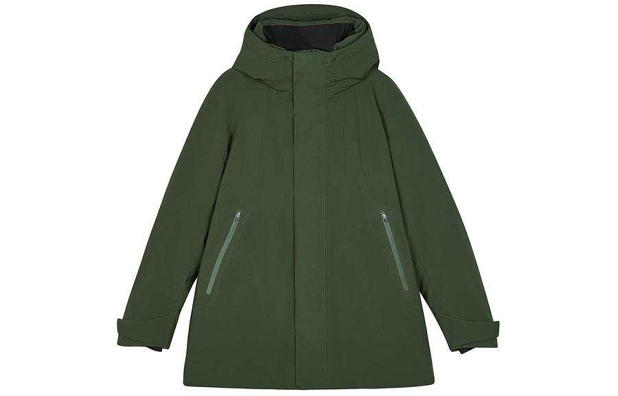 Skechers Down Jacket Men's Black Forest Green