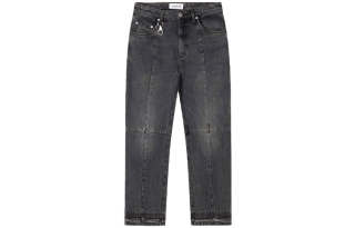 Lanvin Jeans Men's Dark Gray Moderate Straight Fit Pants
