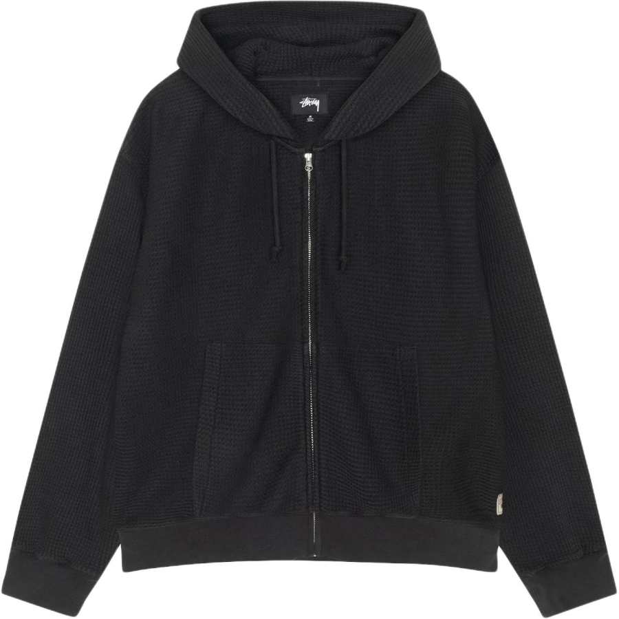 Stussy Double Layer Waffle Zip Hoodie