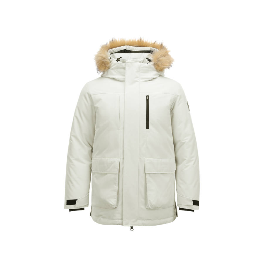Skechers Sports League Collection Down Jacket Unisex Silver Birch White