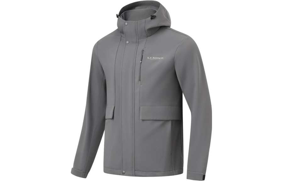 Li-Ning Li Ning Fitness Series Trench Coat Men's Smoky Ink Gray