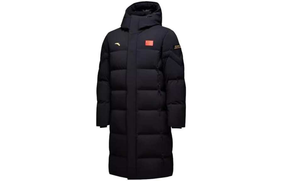ANTA Down Jackets Unisex Black Hooded Moderate Other