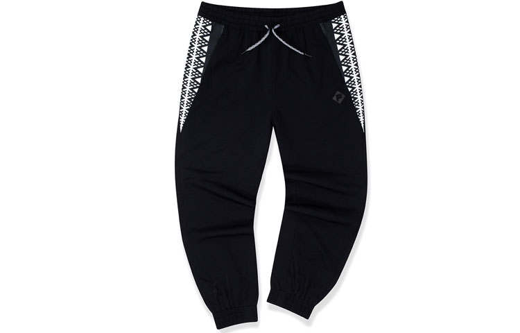 FILA FUSION X White Mountaineering FILA FUSION Hakusan L Collaboration Collection Knitted Sweatpants Men's Pitch Black Moderate Straight Fit Pants