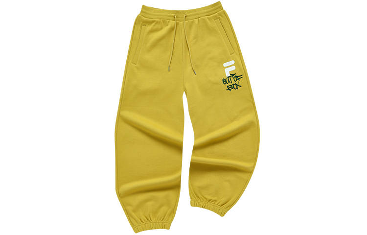FILA FUSION Knitted Sweatpants Men's Nifie Yellow