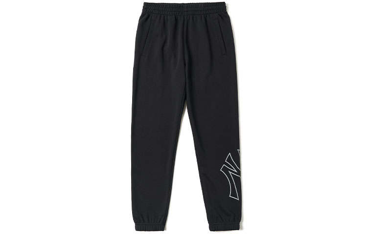 MLB MLB Base Logo Knitted Sweatpants Unisex Black Moderate Cuffed Pants