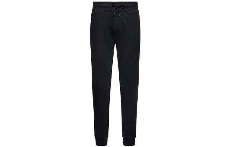 EMPORIO ARMANI Knitted Sweatpants Men's Navy Blue Moderate Cuffed Pants