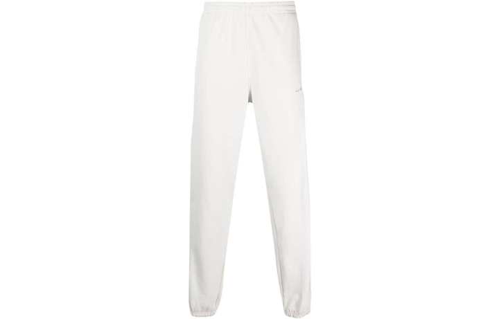 Adidas Adidas Knitted Sweatpants Men's White Moderate Cuffed Pants