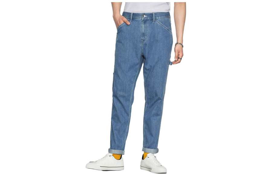 Lee Lee Jeans Men's Light Blue Moderate Straight Fit Pants