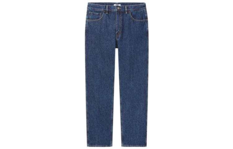 UNIQLO Jeans Men's Sea Blue Moderate Straight Fit Pants